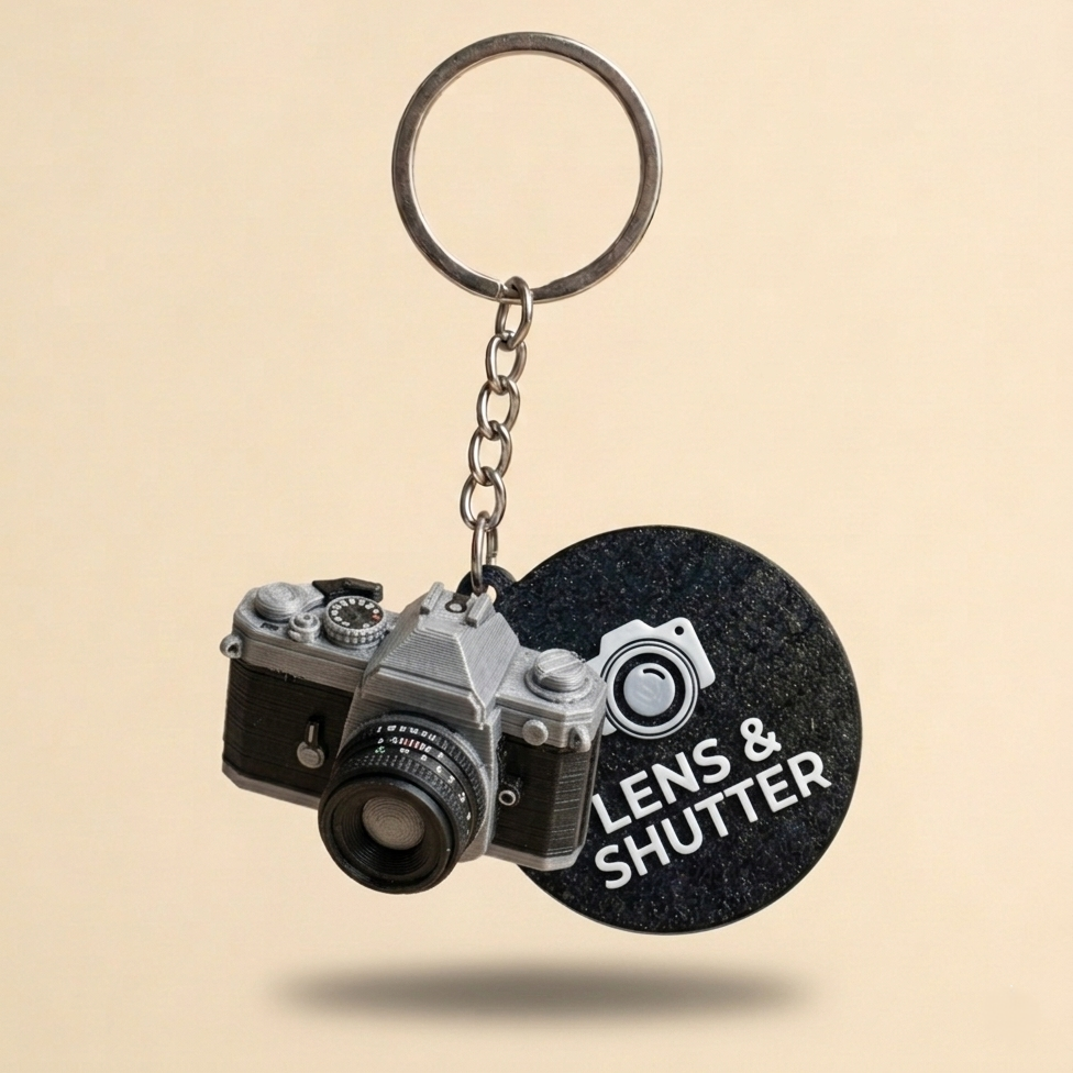 Lens and Shutter Keychain